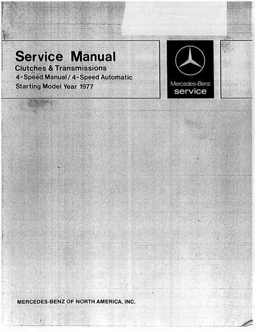 Product picture Mercedes Benz Service Manual Clutches & Transmissions 1977